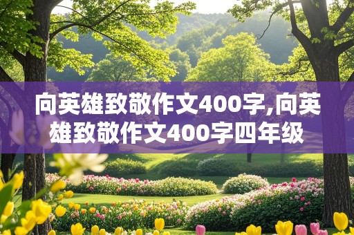 向英雄致敬作文400字,向英雄致敬作文400字四年级