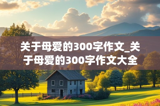 关于母爱的300字作文_关于母爱的300字作文大全