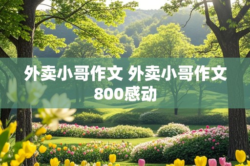 外卖小哥作文 外卖小哥作文800感动