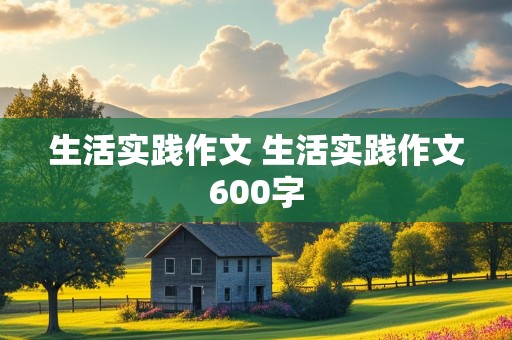 生活实践作文 生活实践作文600字