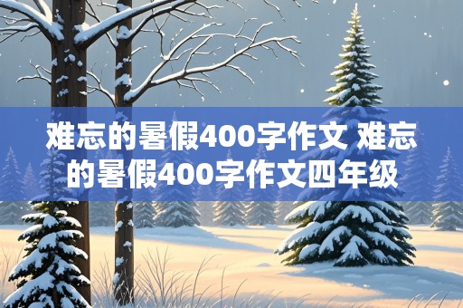 难忘的暑假400字作文 难忘的暑假400字作文四年级