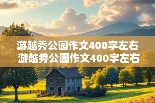 游越秀公园作文400字左右 游越秀公园作文400字左右四年级