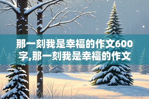 那一刻我是幸福的作文600字,那一刻我是幸福的作文600字初二