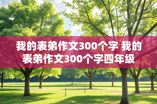 我的表弟作文300个字 我的表弟作文300个字四年级