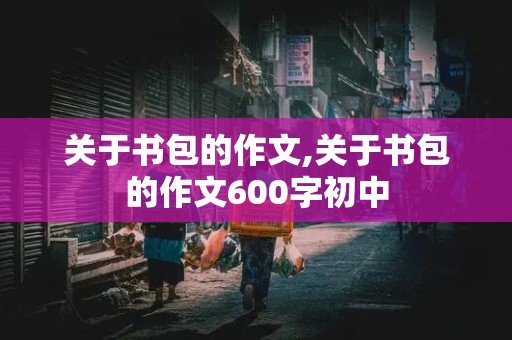 关于书包的作文,关于书包的作文600字初中