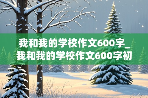 我和我的学校作文600字_我和我的学校作文600字初中