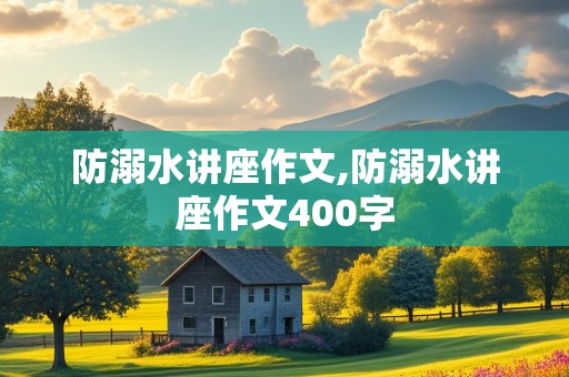 防溺水讲座作文,防溺水讲座作文400字