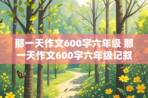 那一天作文600字六年级 那一天作文600字六年级记叙文