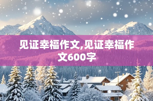 见证幸福作文,见证幸福作文600字