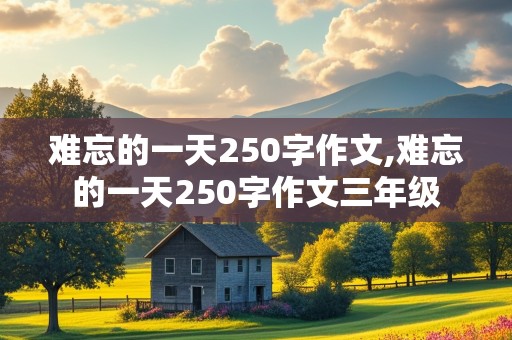 难忘的一天250字作文,难忘的一天250字作文三年级