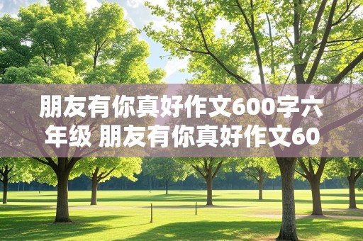 朋友有你真好作文600字六年级 朋友有你真好作文600字六年级范文