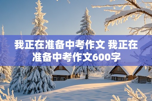 我正在准备中考作文 我正在准备中考作文600字