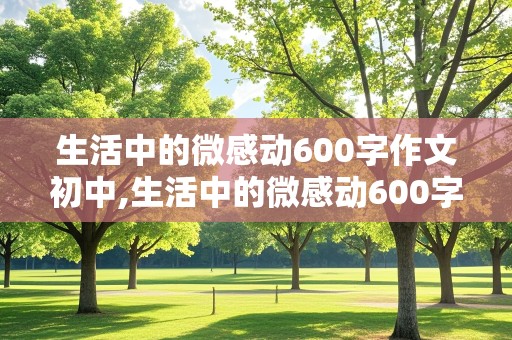 生活中的微感动600字作文初中,生活中的微感动600字作文初中带小标题