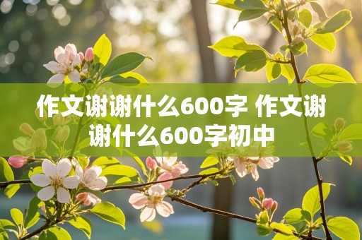 作文谢谢什么600字 作文谢谢什么600字初中