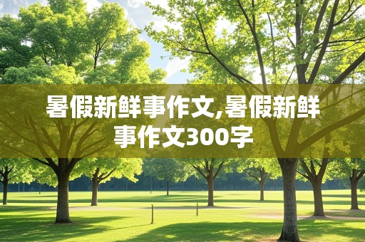 暑假新鲜事作文,暑假新鲜事作文300字