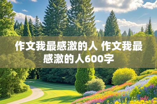 作文我最感激的人 作文我最感激的人600字