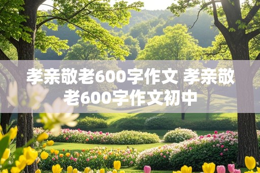 孝亲敬老600字作文 孝亲敬老600字作文初中