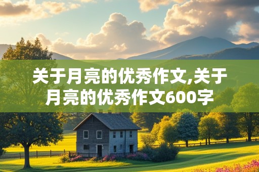 关于月亮的优秀作文,关于月亮的优秀作文600字