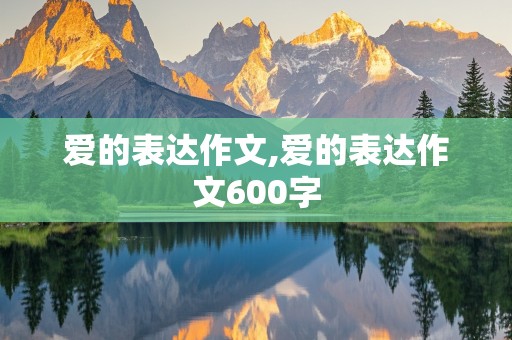 爱的表达作文,爱的表达作文600字