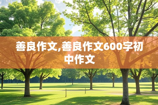 善良作文,善良作文600字初中作文