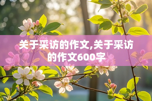 关于采访的作文,关于采访的作文600字