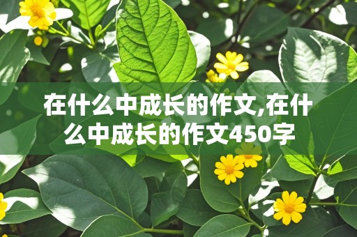 在什么中成长的作文,在什么中成长的作文450字