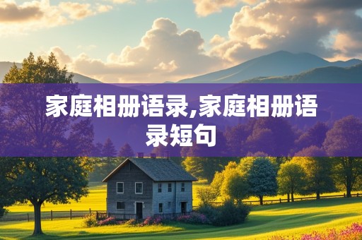 家庭相册语录,家庭相册语录短句