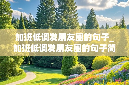 加班低调发朋友圈的句子_加班低调发朋友圈的句子简短