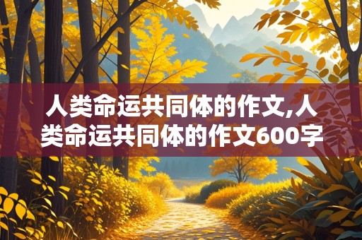 人类命运共同体的作文,人类命运共同体的作文600字