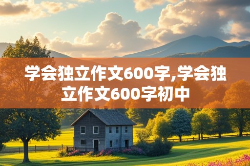 学会独立作文600字,学会独立作文600字初中