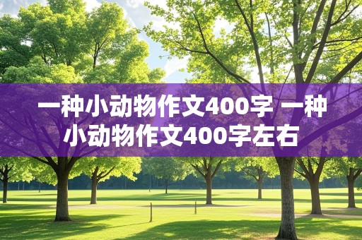 一种小动物作文400字 一种小动物作文400字左右