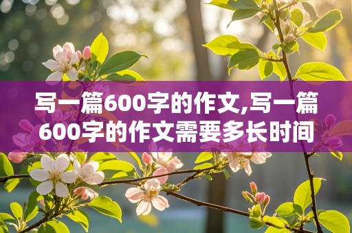 写一篇600字的作文,写一篇600字的作文需要多长时间