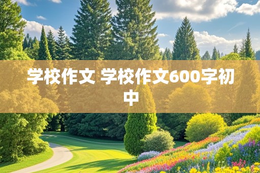 学校作文 学校作文600字初中