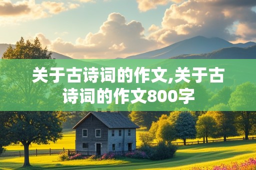 关于古诗词的作文,关于古诗词的作文800字