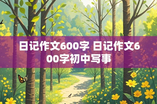 日记作文600字 日记作文600字初中写事