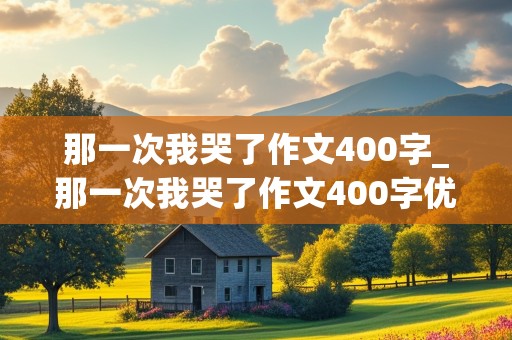 那一次我哭了作文400字_那一次我哭了作文400字优秀作文开头