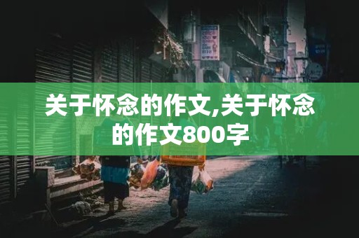 关于怀念的作文,关于怀念的作文800字