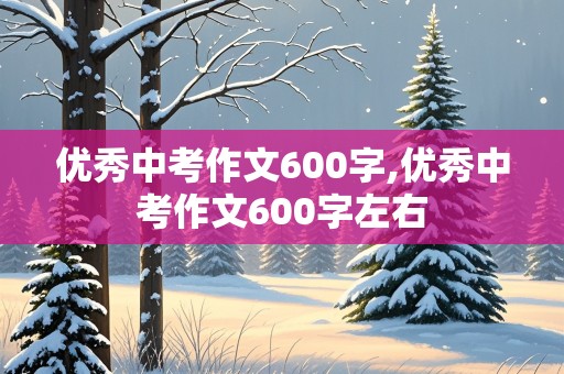 优秀中考作文600字,优秀中考作文600字左右