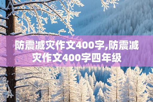 防震减灾作文400字,防震减灾作文400字四年级