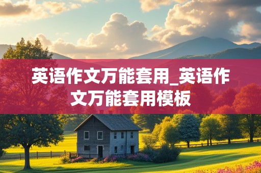 英语作文万能套用_英语作文万能套用模板