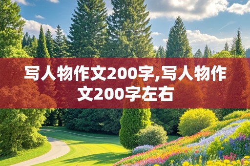 写人物作文200字,写人物作文200字左右