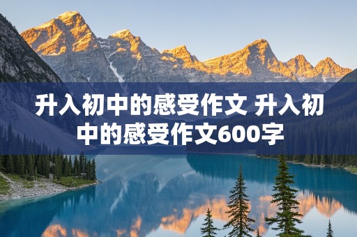 升入初中的感受作文 升入初中的感受作文600字