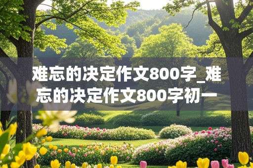 难忘的决定作文800字_难忘的决定作文800字初一