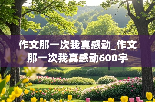 作文那一次我真感动_作文那一次我真感动600字