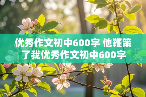 优秀作文初中600字 他鞭策了我优秀作文初中600字