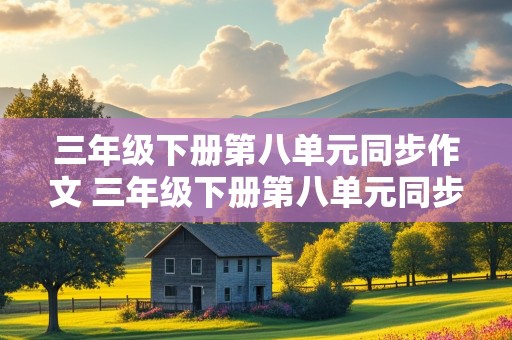 三年级下册第八单元同步作文 三年级下册第八单元同步作文300字