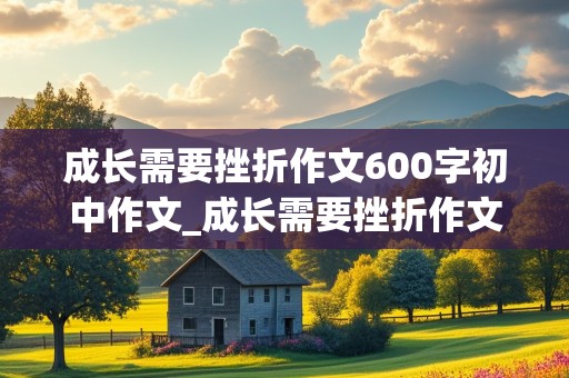 成长需要挫折作文600字初中作文_成长需要挫折作文600字初中作文怎么写