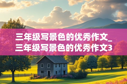 三年级写景色的优秀作文_三年级写景色的优秀作文300字