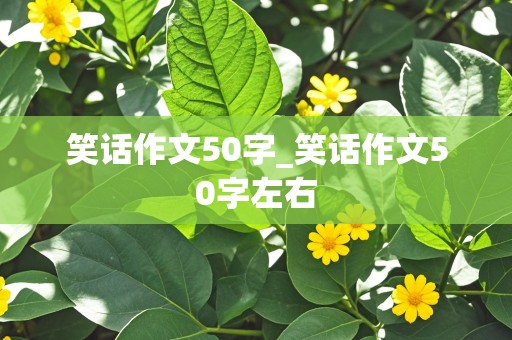 笑话作文50字_笑话作文50字左右