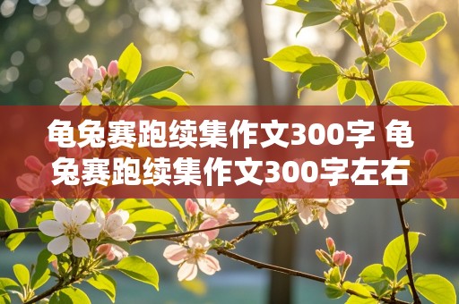 龟兔赛跑续集作文300字 龟兔赛跑续集作文300字左右